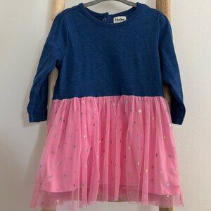 Hatley Navy and Pink Starry Tulle Dress